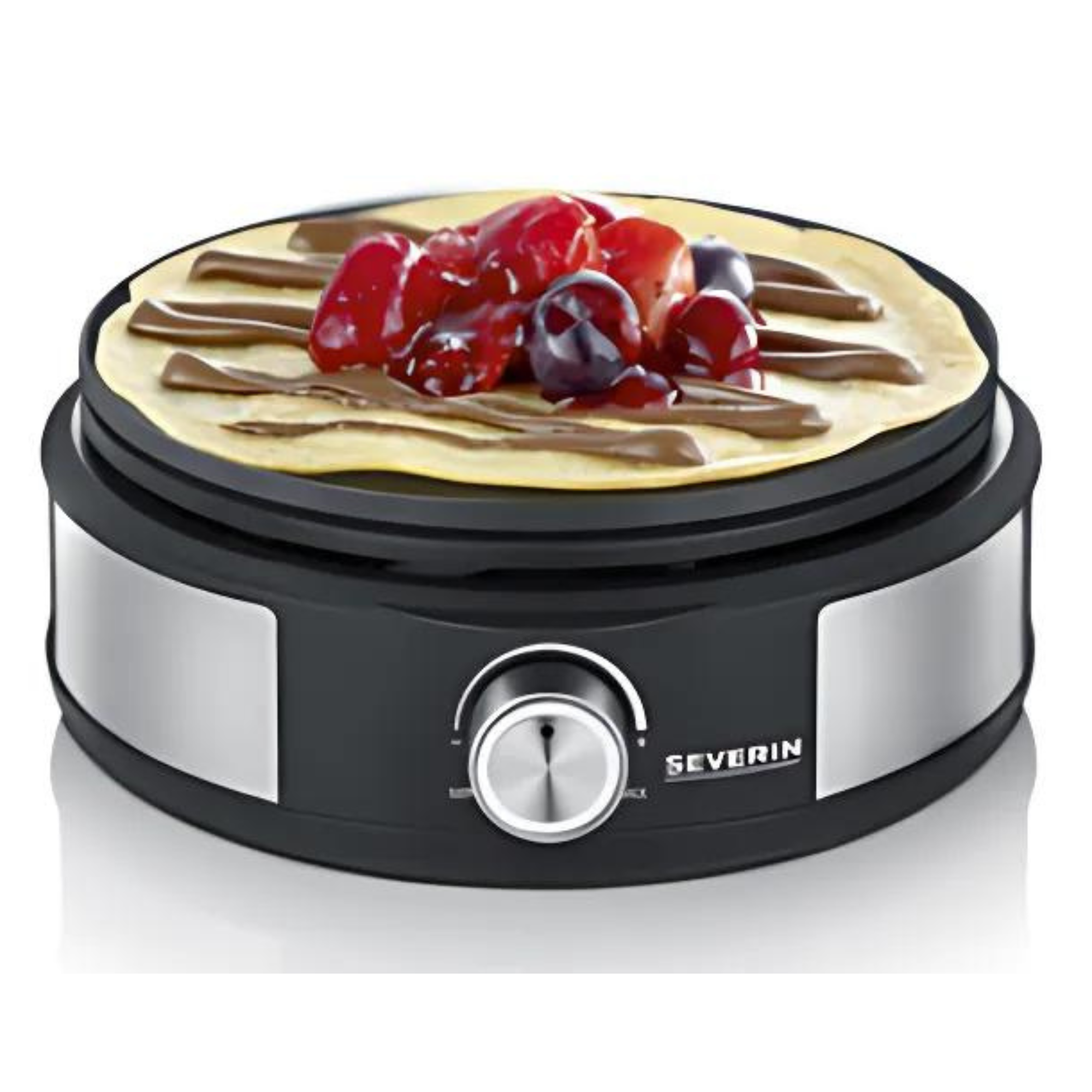 Severin Fondue med crepépande 1500 watt stål/sort